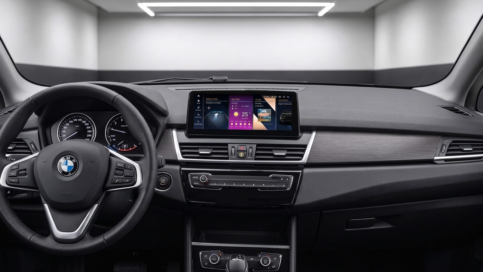 Android-Navigation V2 (Black-Frame & CarPlay) Touch für BMW 2er GT F45 F46 – Ansicht 4