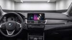 Android-Navi V2 mit App-Menü im BMW 2er GT F45 F46 Innenraum