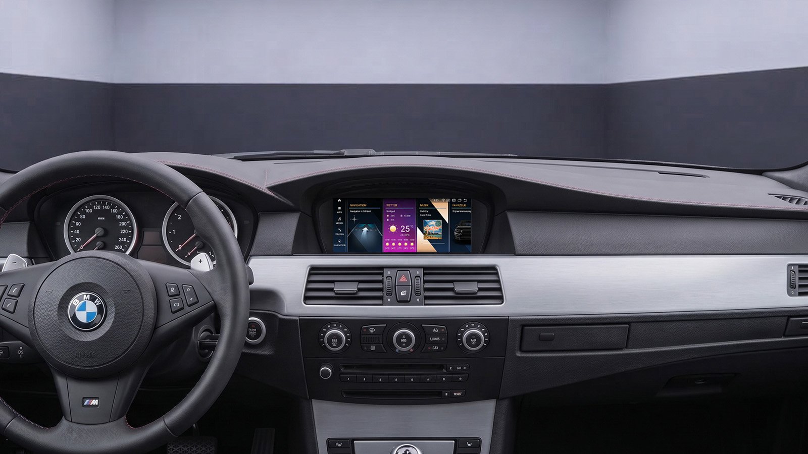 Android-Navigation V2 (+CarPlay) Touch für BMW 5er E60 E61