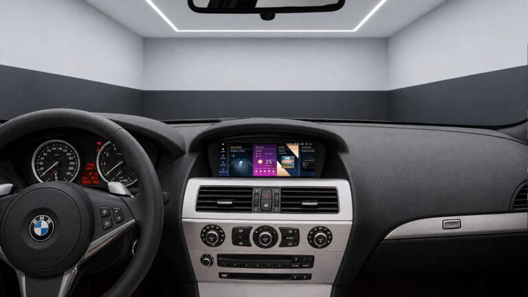 Android-Navigation V2 (+CarPlay) Touch für BMW 6er E63 E64
