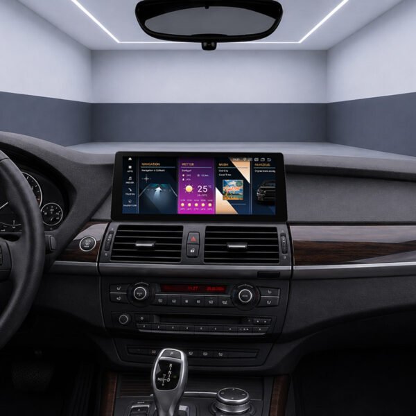 Android-Navigation V2 (Black-Frame & CarPlay) Touch für BMW X5 E70 – Ansicht 2
