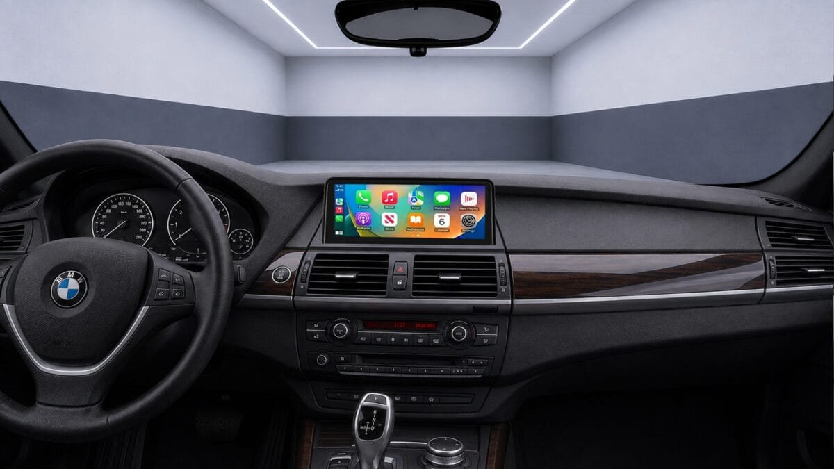 Android-Navigation V2 (Black-Frame & CarPlay) Touch für BMW X5 E70 – Ansicht 4