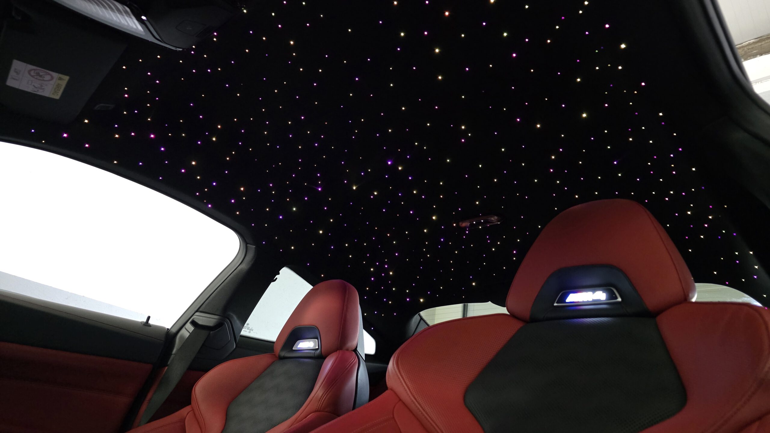 bmw_4er_g22_g26_m4_g82_sternenhimmel_led_nachrüstung_einbau_funkel_sternschnuppen_carhex_5 Sternenhimmel LED für BMW 4er G22 G26 inkl. Einbau (Nachrüstung) – Bild 1