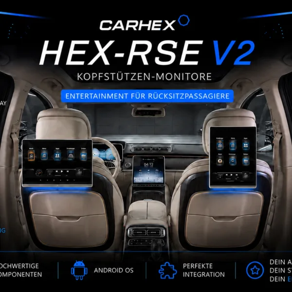 Kopfstützen-Monitor „HEX-RSE V2“ (Android) für BMW 1er F20 F21