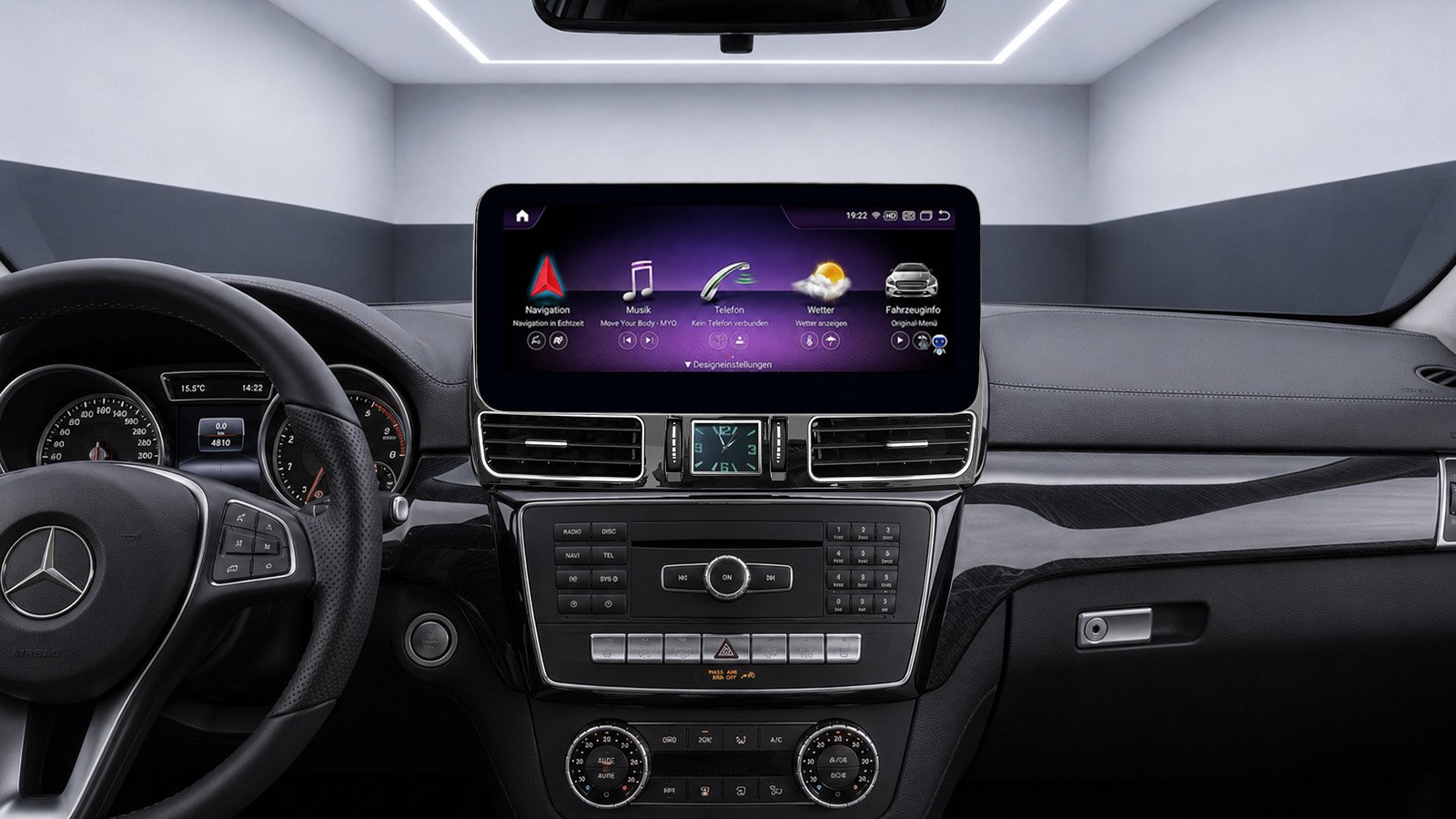 Android-Navigation (+ Apple-CarPlay) Touch für Mercedes GLE W166 C292 (inkl. Einbau)