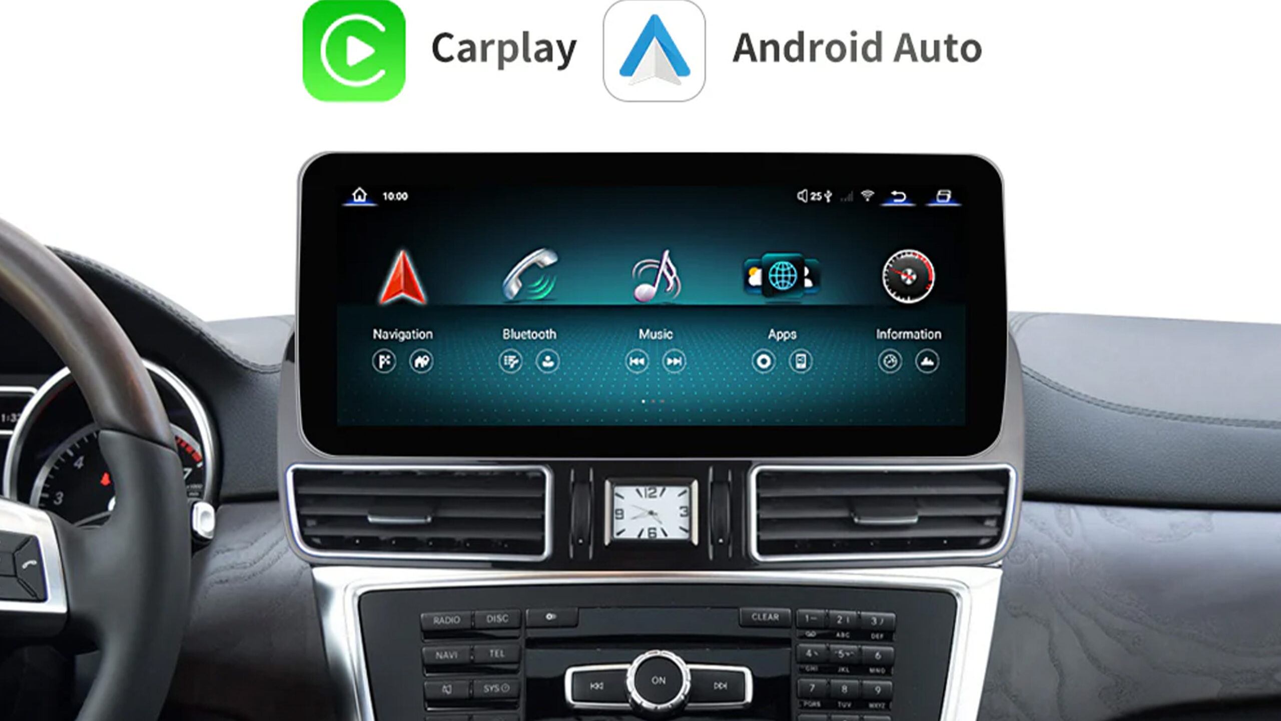 Android-Navigation (+ Apple-CarPlay) Touch für Mercedes GLE W166 C292 (inkl. Einbau) – Bild 1