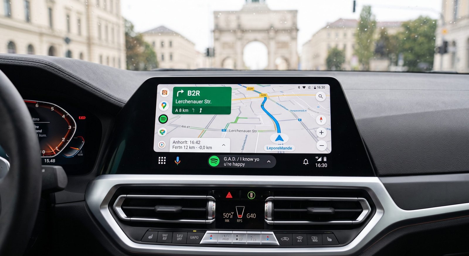 Google Maps auf der CarHex Android-Navigation