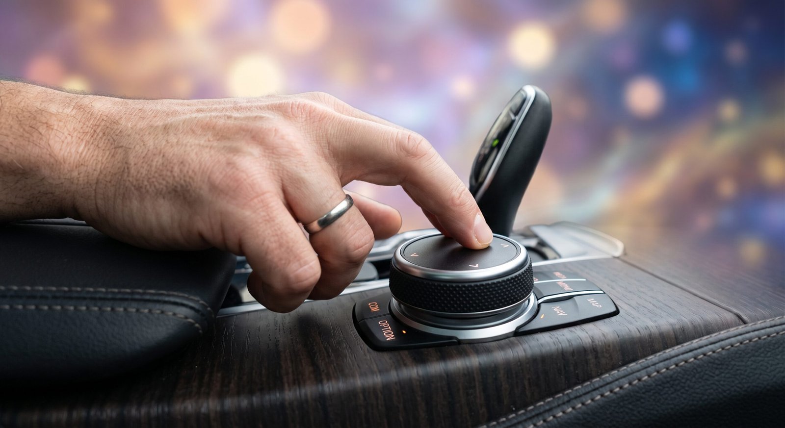 BMW iDrive Controller zur Bedienung von Apple CarPlay und Android Auto