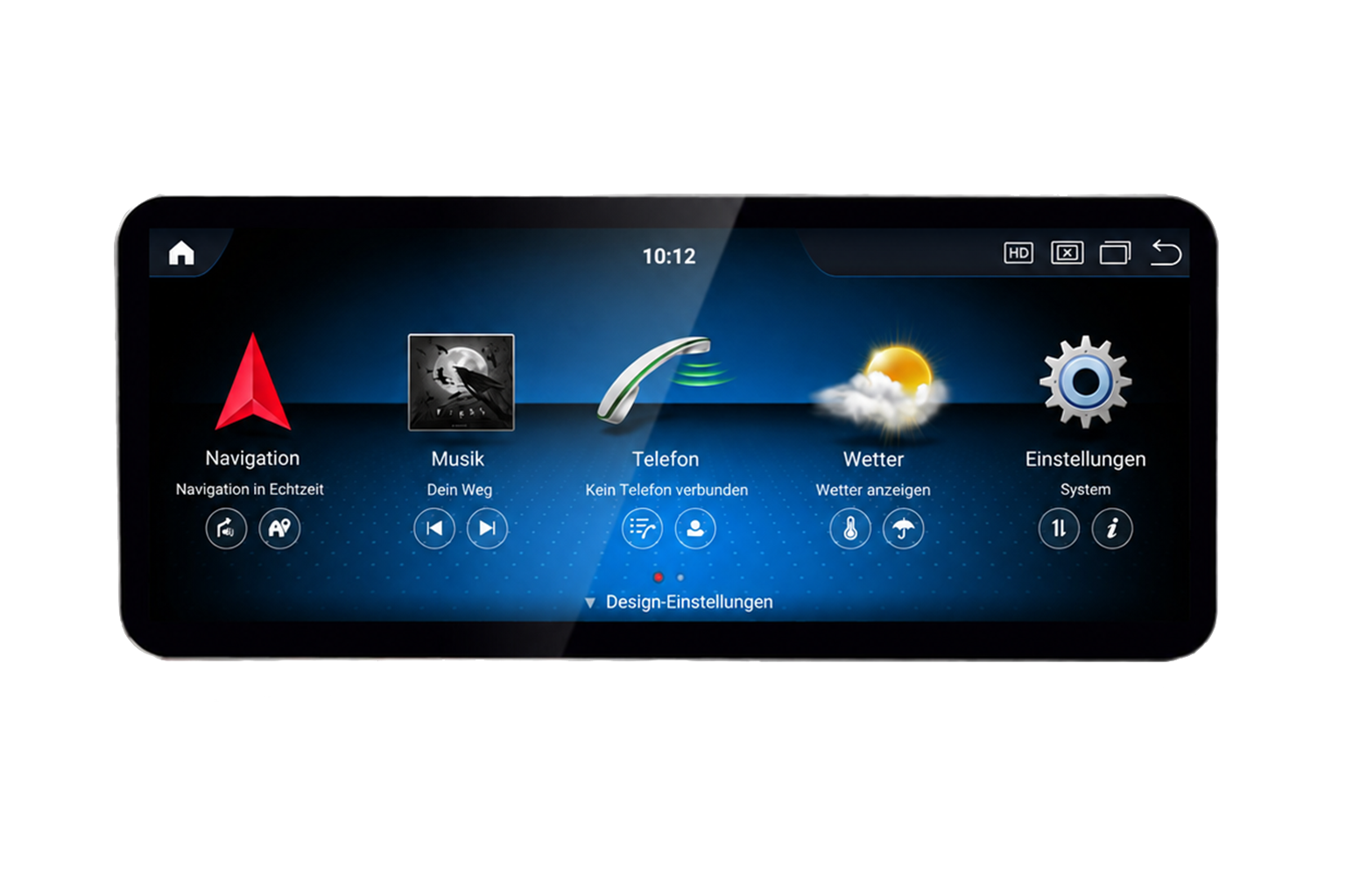 Mercedes Android Navigation Benutzeroberfläche UI Design