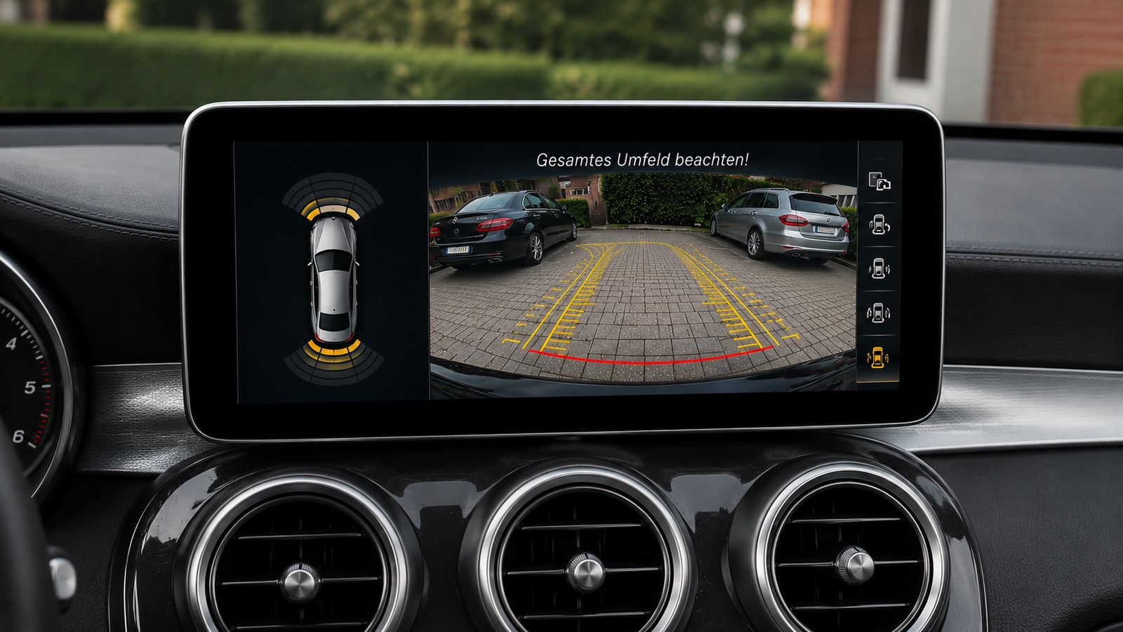 Rückfahrkamera Nachrüstung im Mercedes-Benz Fahrzeug