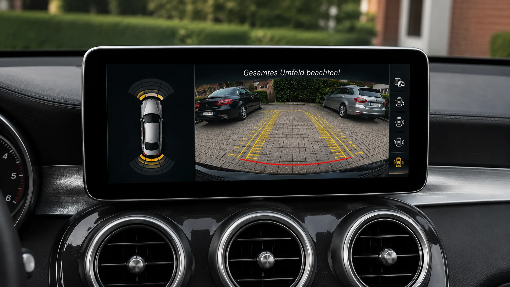 Rückfahrkamera Nachrüstung im Mercedes-Benz Fahrzeug
