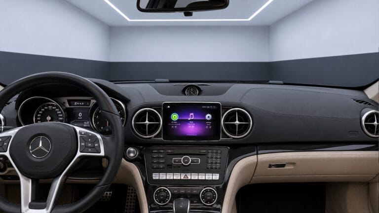 Android-Navigation (+ Apple-CarPlay) Touch für Mercedes SLK R172 (inkl. Einbau)