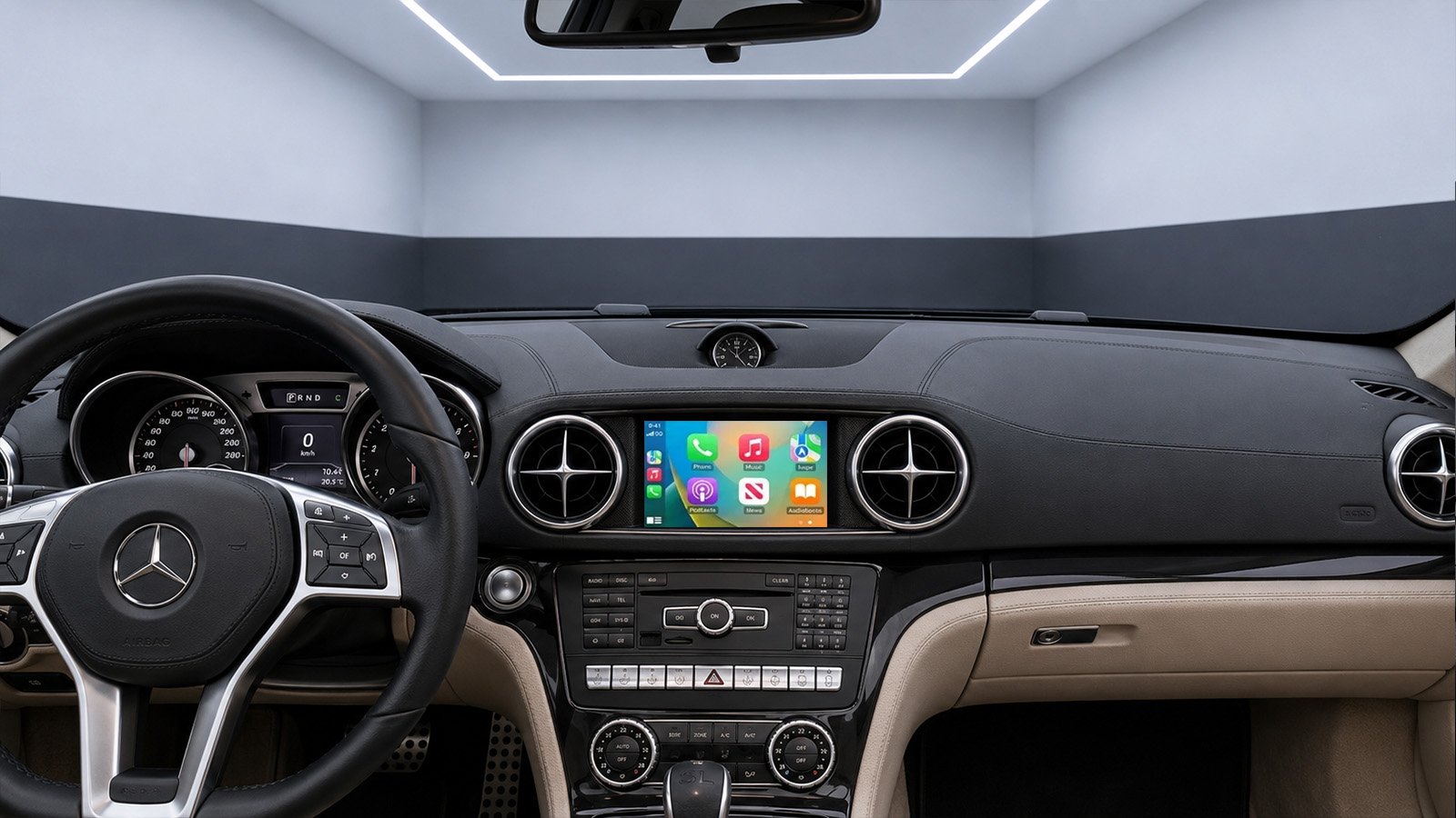 Apple-CarPlay & Android-Auto für Mercedes SLK R172 (Nachrüstung)