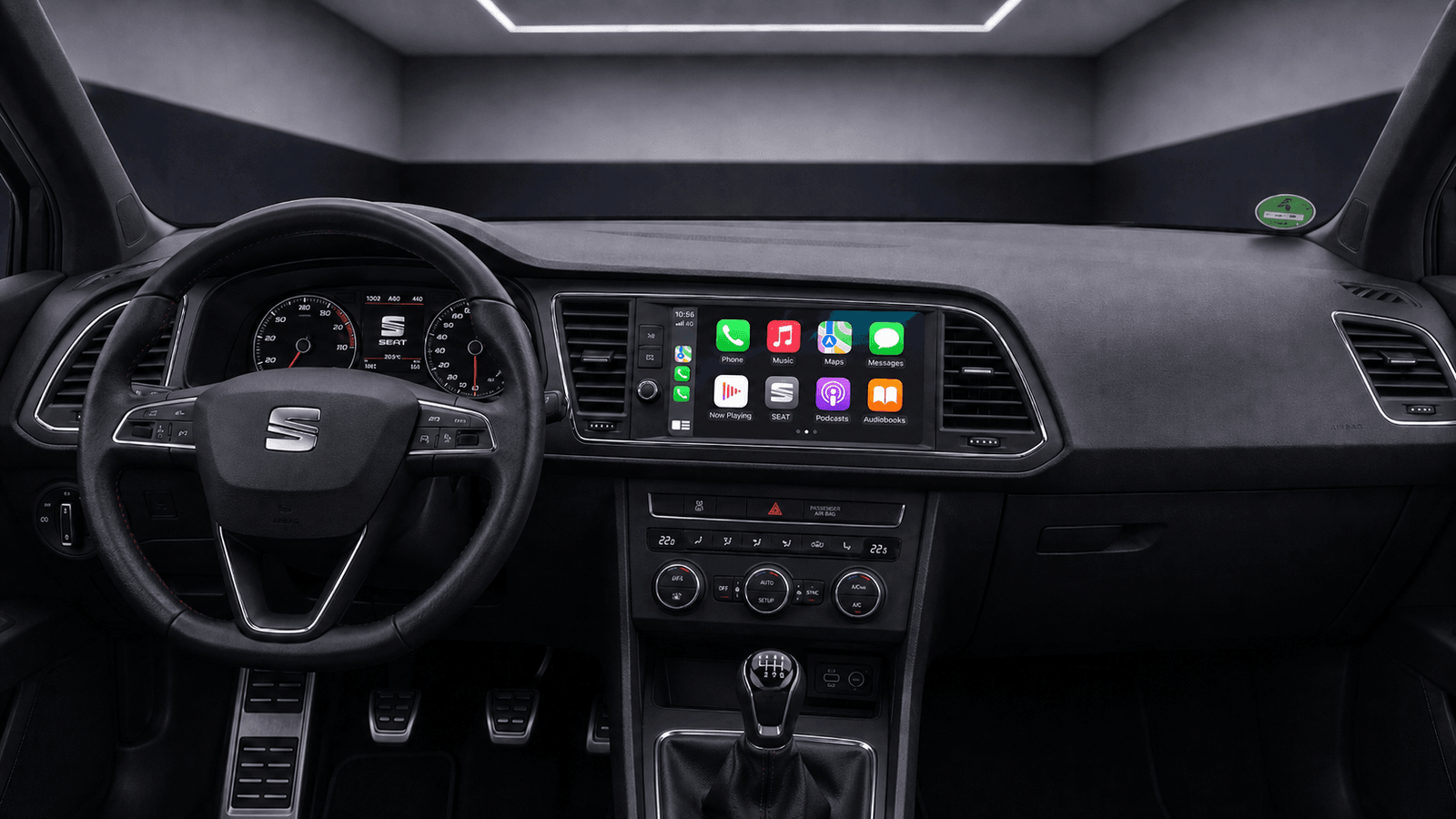 seat_leon_5f_apple_carplay_android_auto_rückfahrkamera_nachrüstung_carhex_einbau_1 Apple-CarPlay & Android-Auto für Seat Leon (5F) (Nachrüstung)
