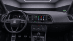 Apple CarPlay und Android Auto auf dem Fahrzeugdisplay im Seat Leon 5F Innenraum