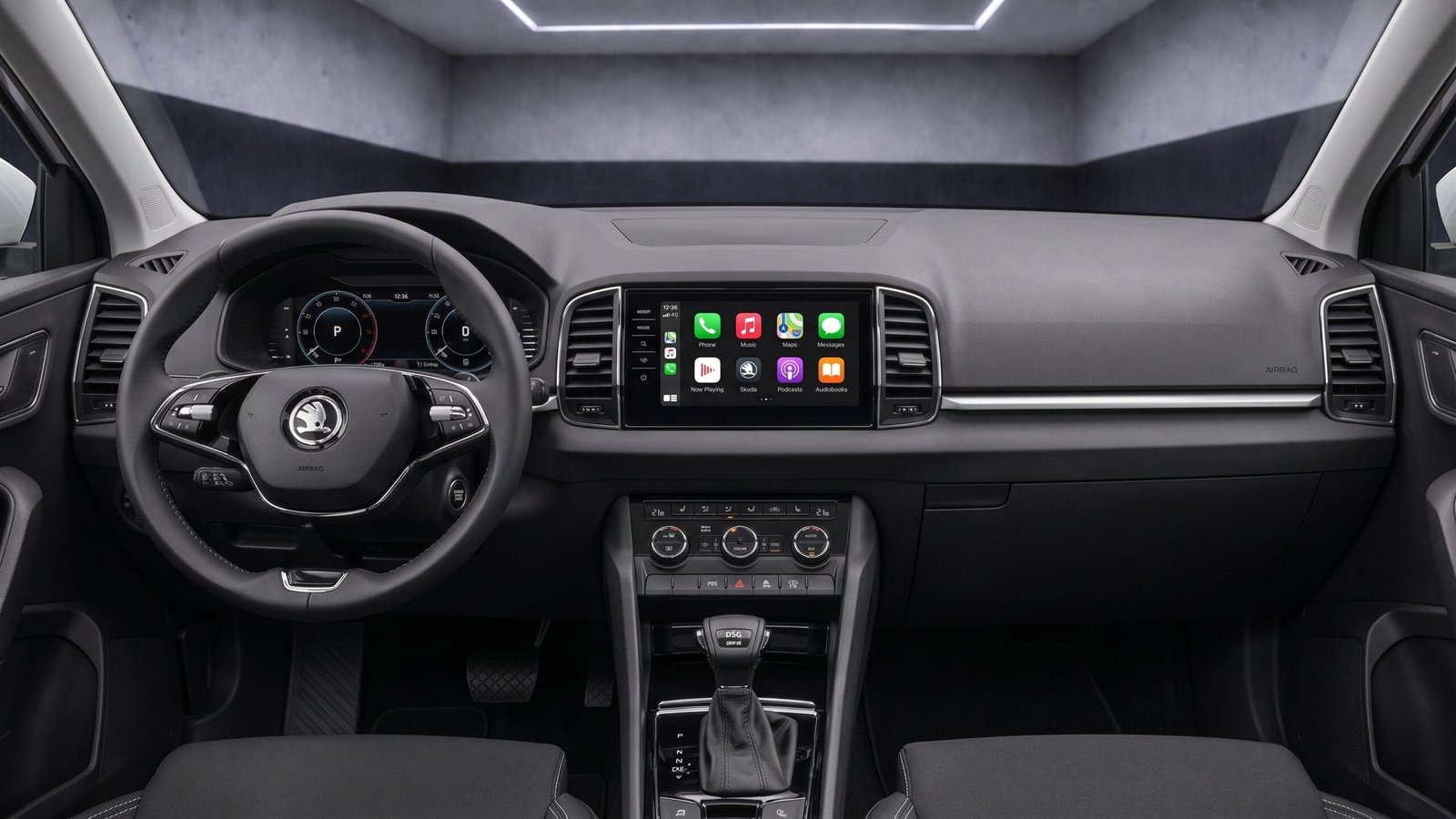 skoda_karoq_apple_carplay_android_auto_rückfahrkamera_nachrüstung_carhex_einbau_1 Apple-CarPlay & Android-Auto für Skoda Karoq (NU) (Nachrüstung)