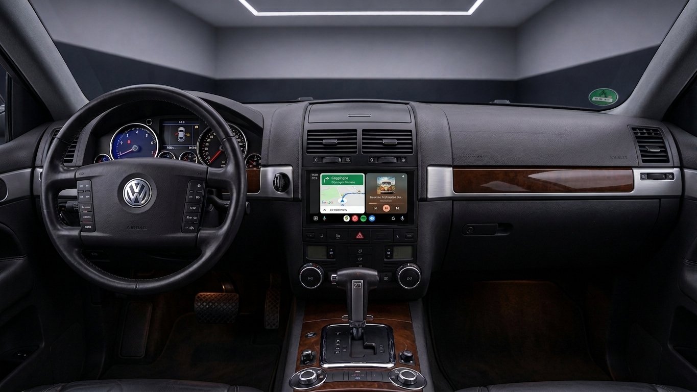 vw_touareg_7l_apple_carplay_android_auto_rückfahrkamera_nachrüstung_carhex_einbau_1 Apple-CarPlay & Android-Auto für VW Touareg I (7L) (Nachrüstung)