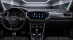 Apple CarPlay und Android Auto auf dem Fahrzeugdisplay im VW T-Roc A1 Innenraum