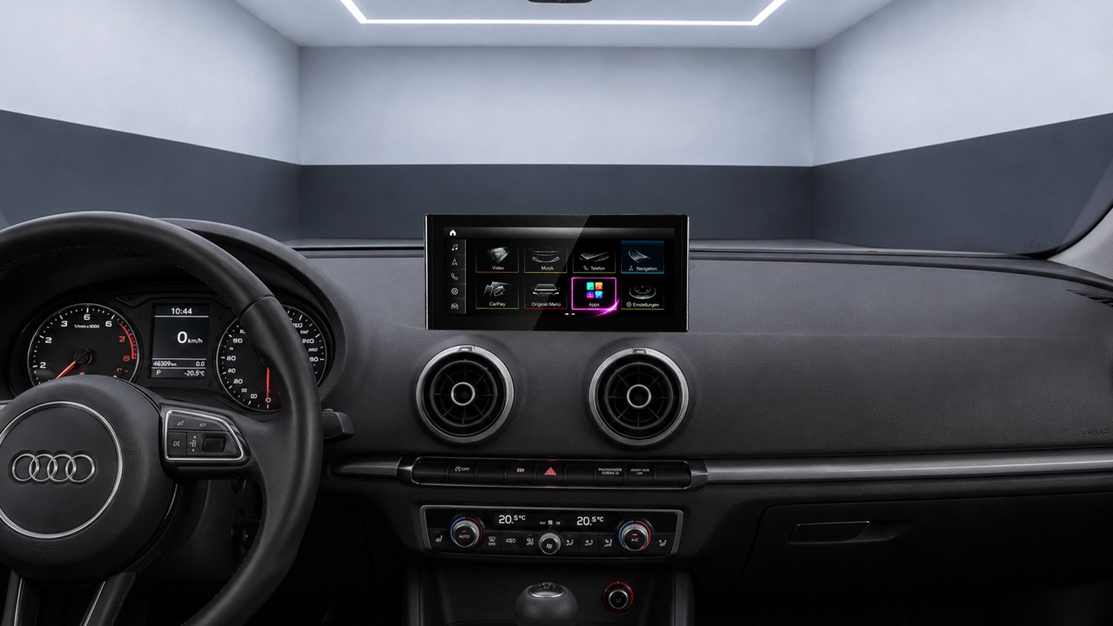 Android-Navigation (+ Apple-CarPlay) Touch für Audi A3 S3 RS3 8V (inkl. Einbau)