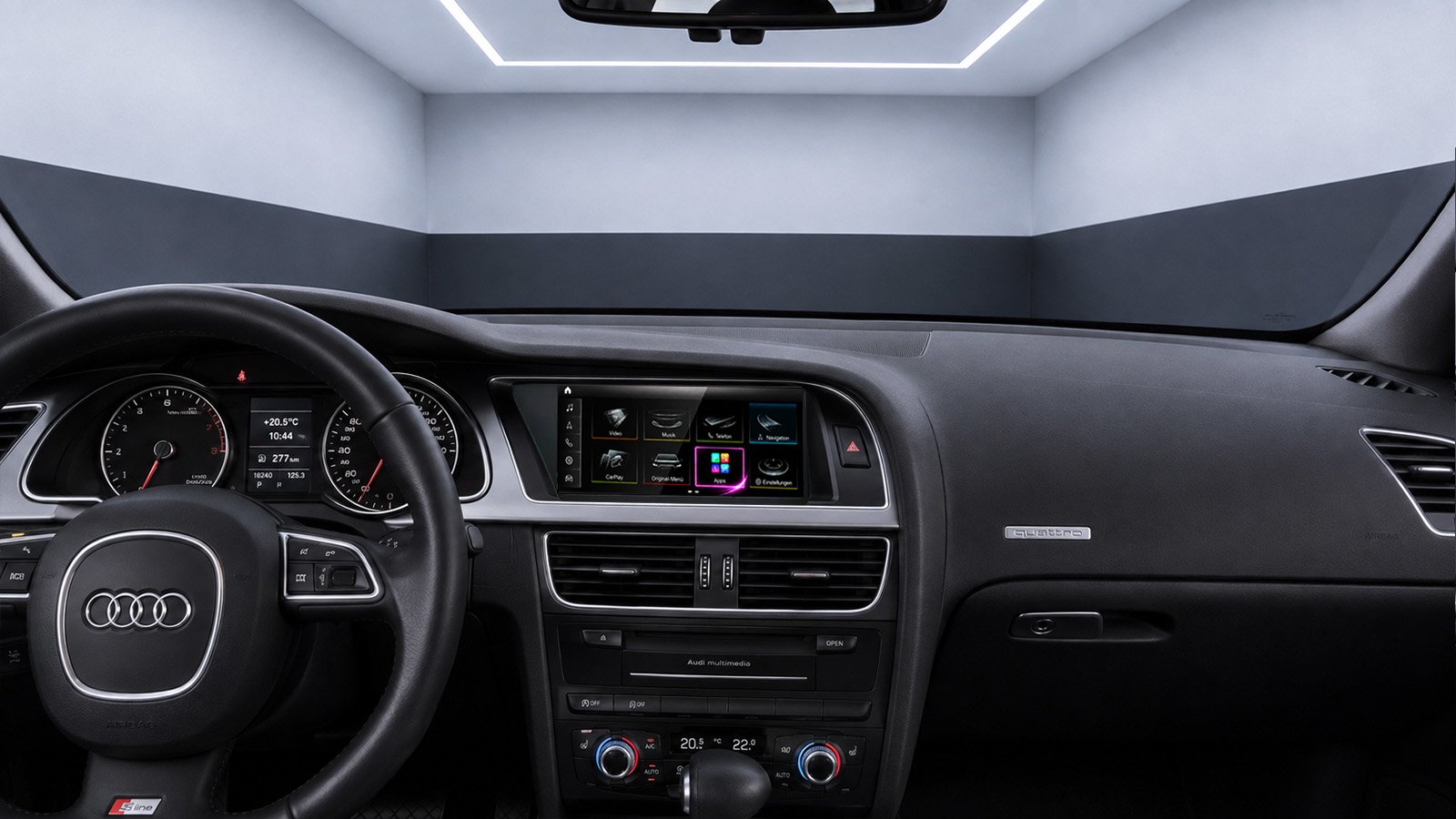 Android-Navigation (+ Apple-CarPlay) Touch für Audi A4 S4 RS4 B8 (inkl. Einbau)