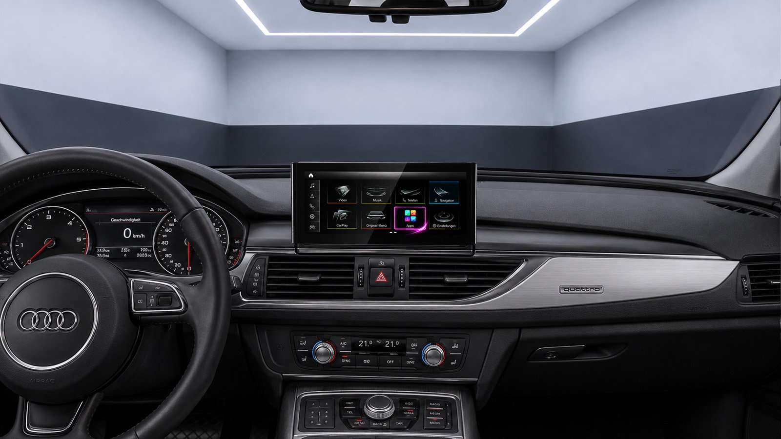 Android-Navigation (+ Apple-CarPlay) Touch für Audi A7 S7 RS7 4G C7 (inkl. Einbau)