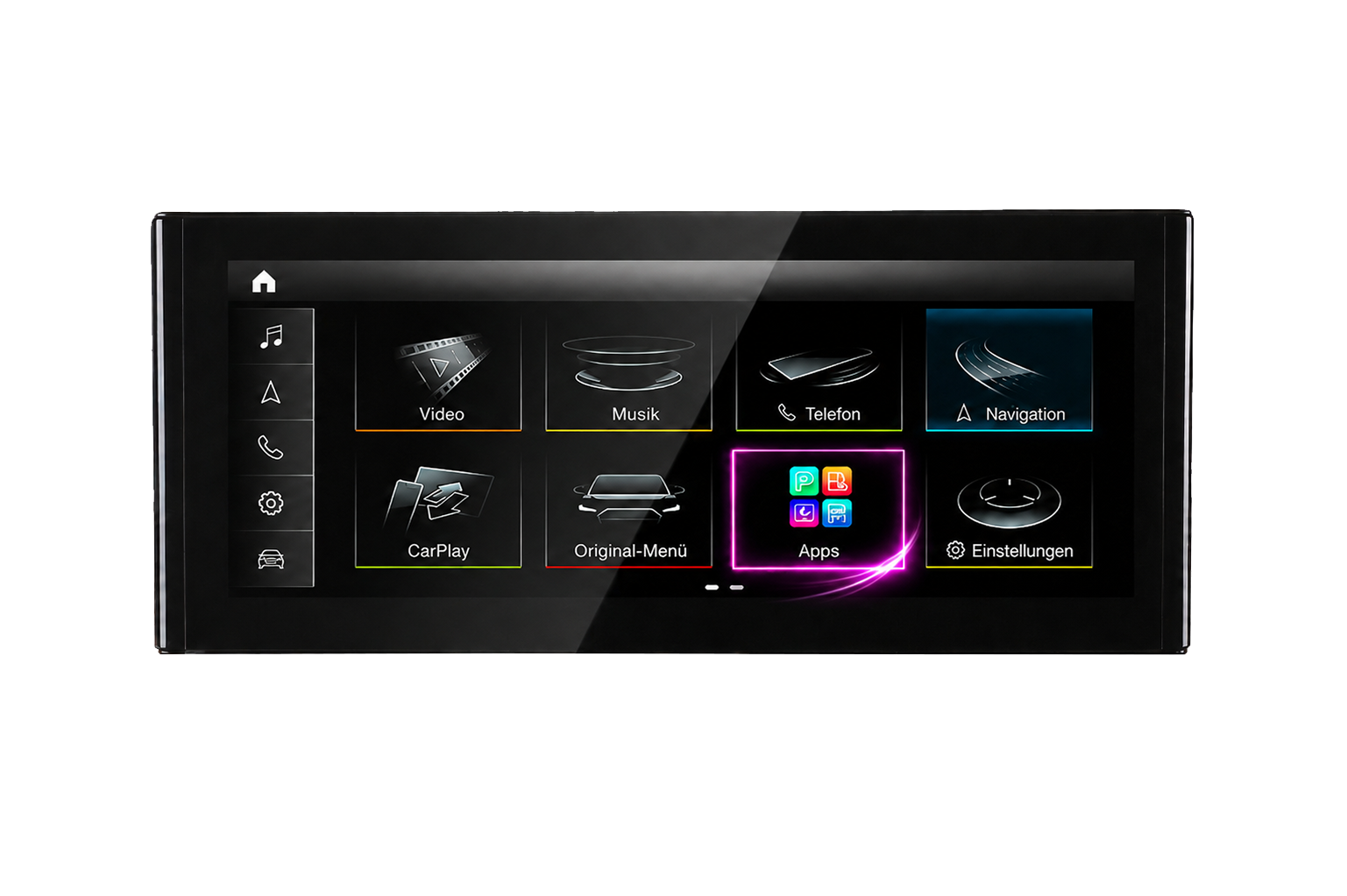 Audi Android Navigation Benutzeroberfläche UI Design