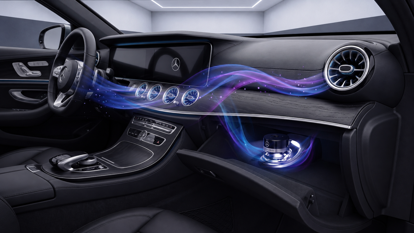 Mercedes AIR-BALANCE Nachrüstung mit Duftflakon im Handschuhfach